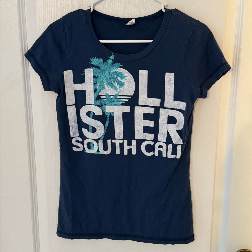 Hollister Navy Blue South Cali Graphic Tee